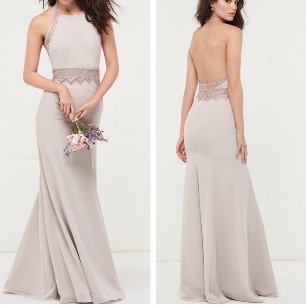 NWT WTOO style 405 mocha bridesmaid dress
